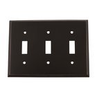Triple Toggle Switchplate in Timeless Bronze