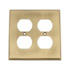 Double Duplex Switchplate in Antique Brass