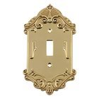 Single Toggle Switchplate in Polished Brass
