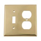 Toggle/Duplex Switchplate in Unlacquered Brass