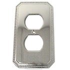 Beaded Duplex Receptacle Switchplate in Polished Chrome