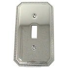 Beaded Single Toggle Switchplate in Polished Chrome