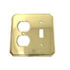 Traditional Combination Switchplate in Polished Brass Lacquered