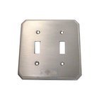 Traditional Double Toggle Switchplate in Satin Nickel Lacquered