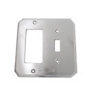 Traditional Single Toggle and Single Rocker Switchplate in Satin Chrome