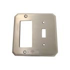 Traditional Single Toggle and Single Rocker Switchplate in Satin Nickel Lacquered