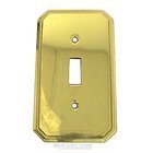 Traditional Single Toggle Switchplate in Polished Brass Lacquered