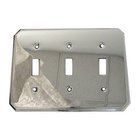 Traditional Triple Toggle Switchplate in Polished Chrome