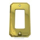 Traditional Single Rocker Cutout Switchplate in Polished Brass Lacquered