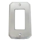 Traditional Single Rocker Cutout Switchplate in Satin Chrome