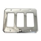 Traditional Triple Rocker Cutout Switchplate in Polished Chrome