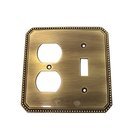 Beaded Combination Switchplate in Shaded Bronze Lacquered