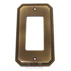 Beaded Single Rocker Cutout Switchplate in Shaded Bronze Lacquered