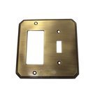 Traditional Single Toggle and Single Rocker Switchplate in Shaded Bronze Lacquered
