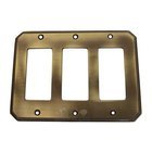 Traditional Triple Rocker Cutout Switchplate in Shaded Bronze Lacquered