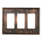 Contemporary Triple GFI/Rocker in Brushed Oil Rubbed Bronze