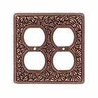 Double Duplex Outlet Switchplate in Antique Copper