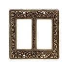 Double GFI ( Rocker ) Switchplate in Antique Gold