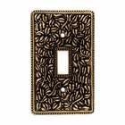 Single Toggle Jumbo Switchplate in Antique Gold