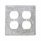 Double Outlet Jumbo Switchplate in Polished Silver
