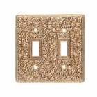 Double Toggle Jumbo Switchplate in Polished Gold