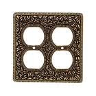 Double Outlet Jumbo Switchplate in Antique Brass