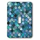 Single Toggle Wallplate With Mermaid Scales Glitter
