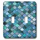 Double Toggle Wallplate With Mermaid Scales Glitter